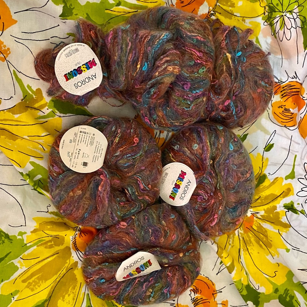 5.5 Skeins Missoni Mohair Yarn -